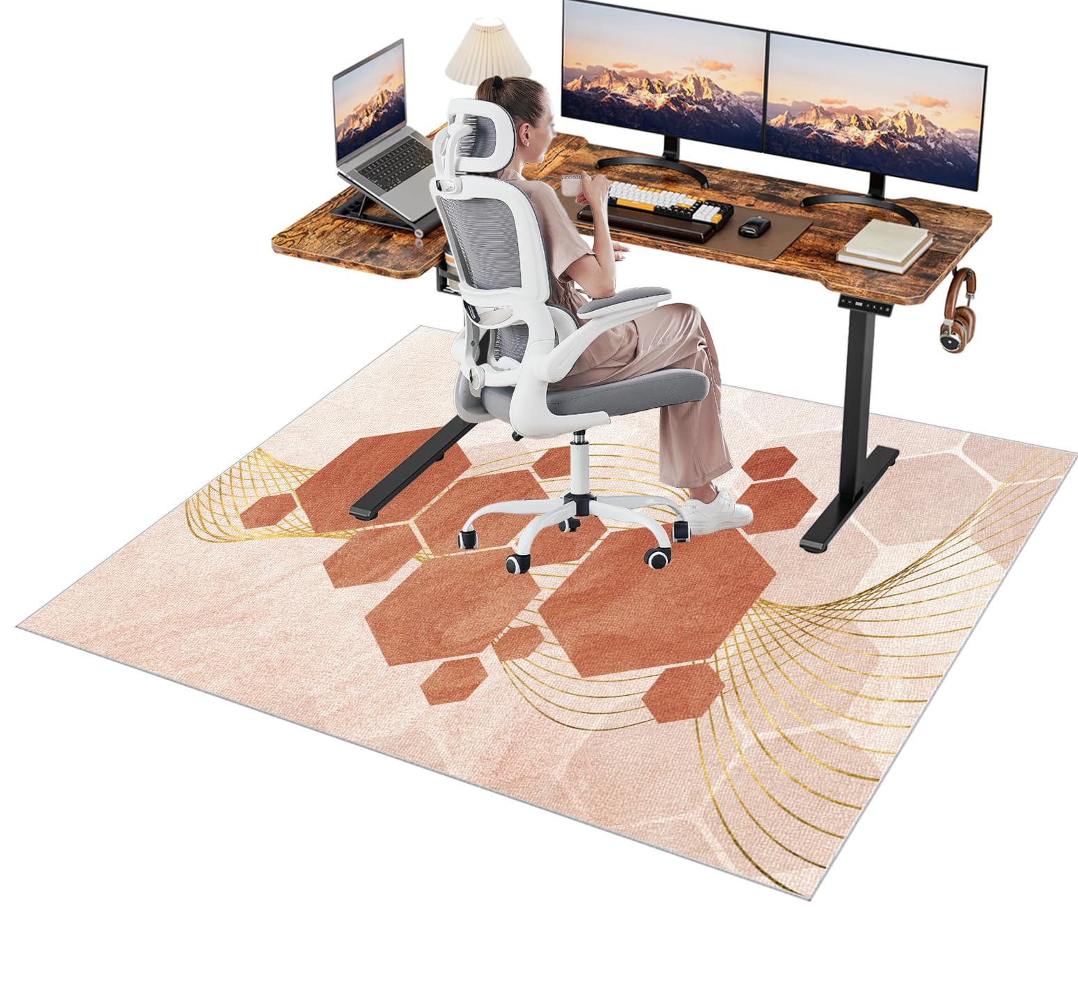 Bürostuhlmatte für Hartholzböden, Bürostuhl Unterlage Bodenschutzmatte für Zuhause und Büro rutschfest Schreibtischstuhl Unterlage Gaming Computerstuhl Teppiche Kratzfest Bodenmatte 180 x 230 cm