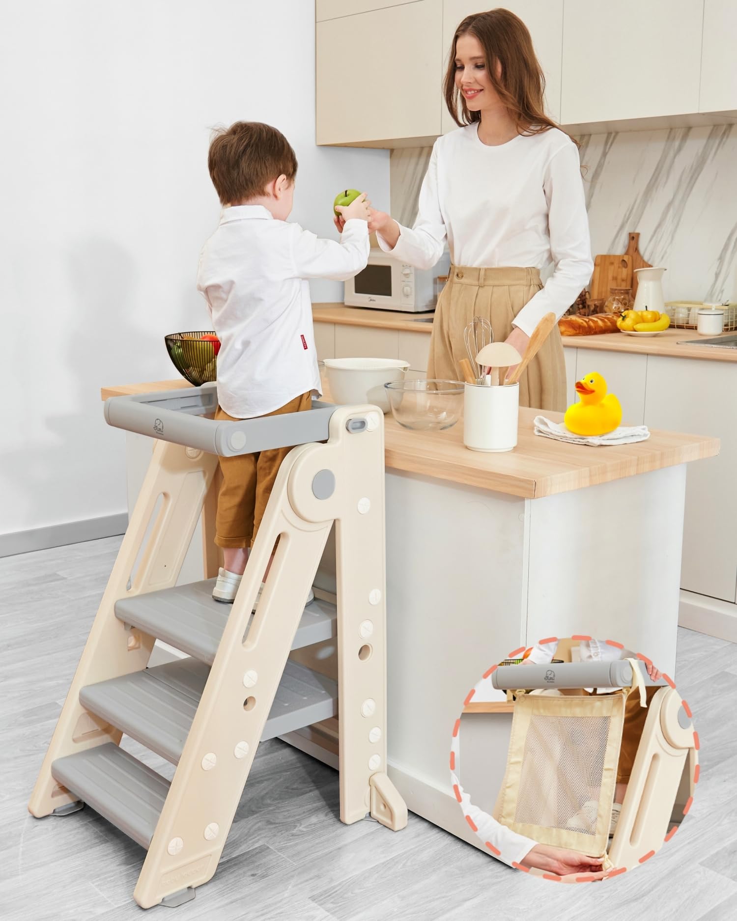 Amazon.com: Forbena Foldable Toddler Tower Kitchen Learning Stool