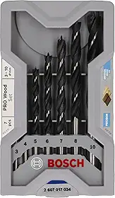 Bosch Jogo de 7 brocas para madeira PRO wood 3-10mm