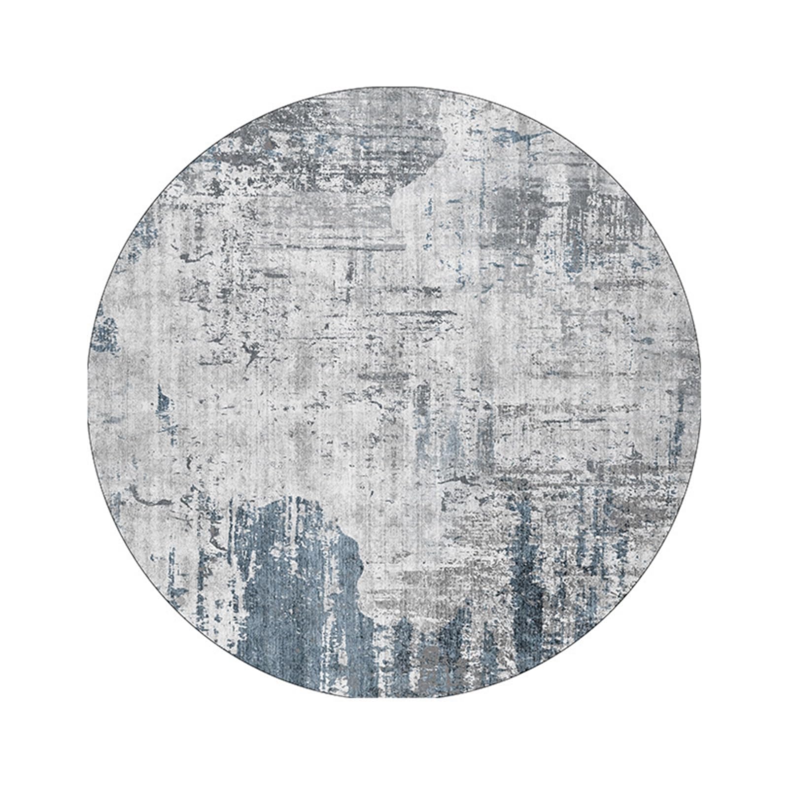 GIBZ Alfombra Redonda Abstractas Antideslizante Lavable Pelo Corto Alfombras Moderna para Salon Dormitorio Habitación, 80×80 cm
