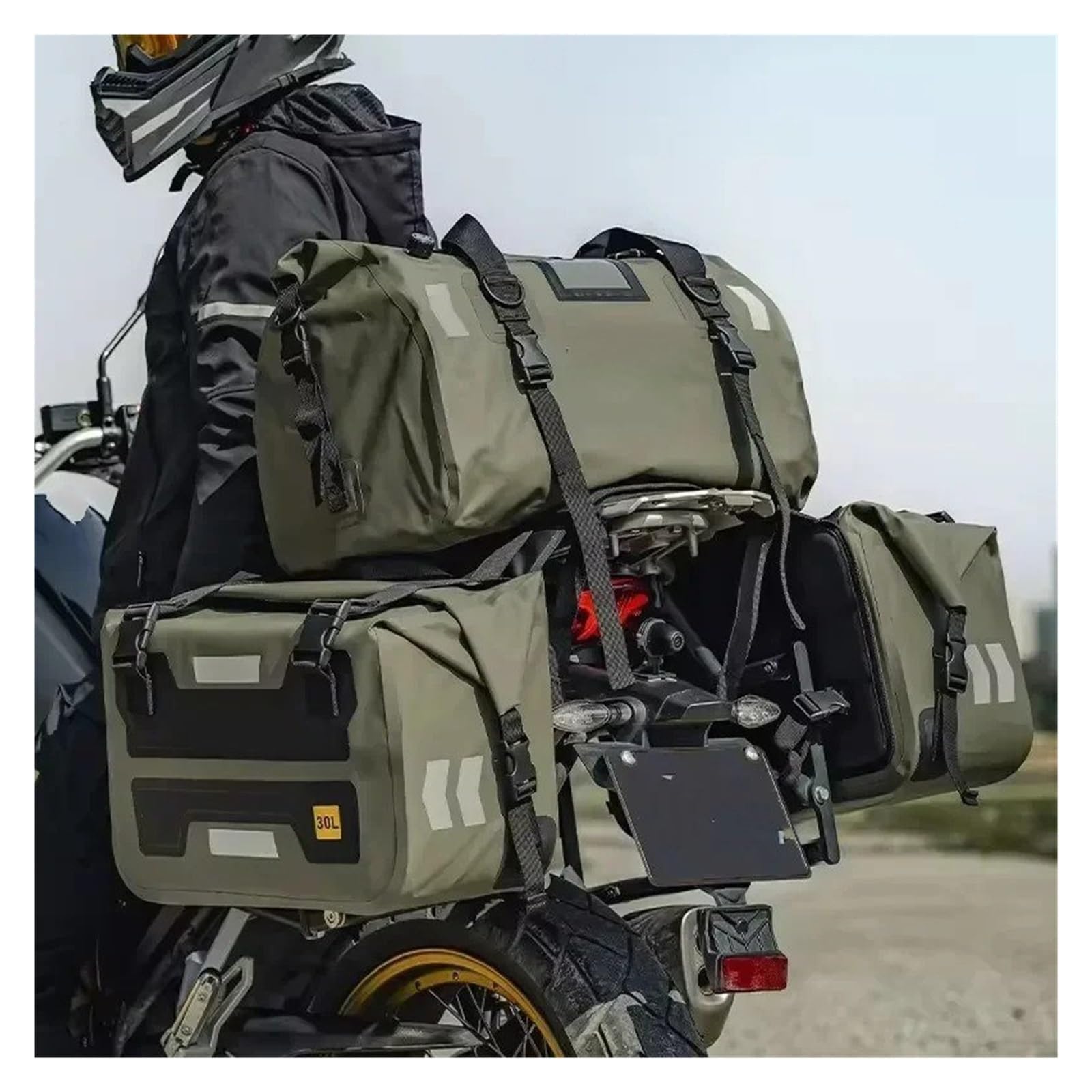 Borsa Moto Borse Da Moto Borsa Sella Per Bagagli Esterno Impermeabile Di Grande Capacità Sedile Posteriore Selle Moto Bagagli(Seat bag 66L no l)