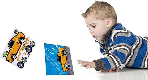 Miniatura 3 de Haz tu propia calcomanía de escena mini  12 kits de calcomanías de auto de carreras, calcomanías de bricolaje para actividades infantiles, regalos