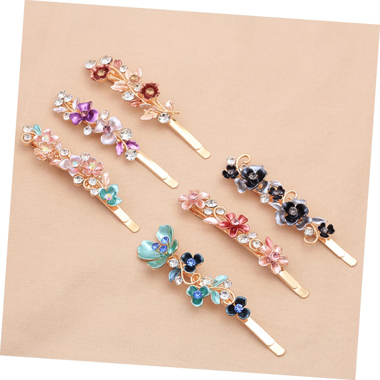 DOITOOL 18stücke Vintage Haarnadeln Mit Strass Und Blumenmotiv Dekorative Haarschmuck Für Hochzeiten Partys Und Besondere Anlässe Für Damen Und Mädchen Glänzende Details Und Einfache