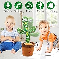 Vista 2 de EEppek Tiktok - Cactus bailarín juguete de cactus bailarín parlante repite graba baila canta canta y repite lo que dices y cantas juguete