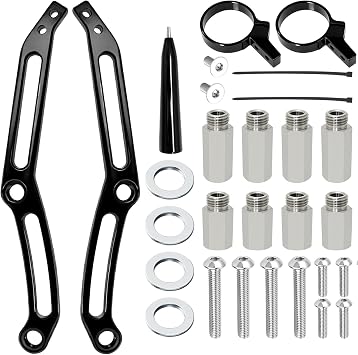 Motorcycle Remote Reservoir Shocks Bracket Mount Clamps for Harley Touring Road King Road Glide Street Glide Electra Glide Ultra Limited CVO 2014-2023