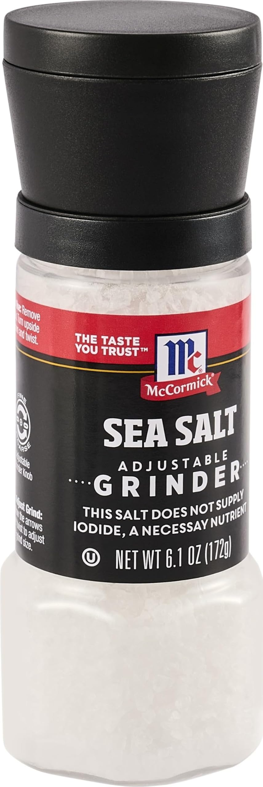 McCormick Sea Salt Grinder, 6.1 oz