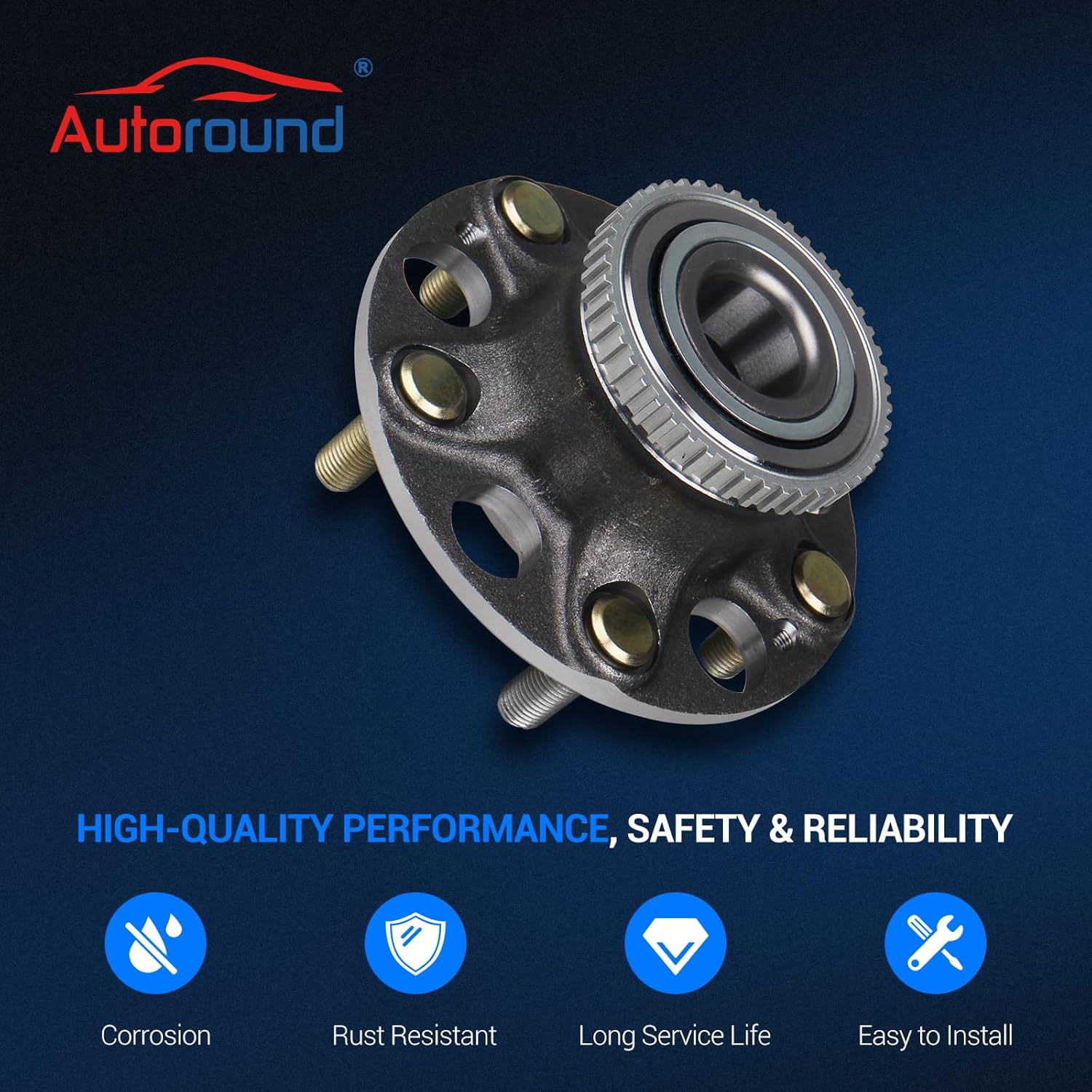 Autoround 512188 Rear Wheel Hub and Bearing Assembly Replacement for 2004-2008 Acura TL, 2003-2007 Honda Accord 5 Lug - Image 5