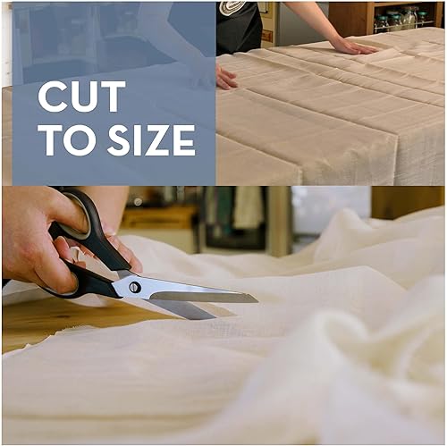 Miniatura 3 de Estopilla de algodón americano ultrafina para colar, 6 x 6.5 pies de largo, paño de cocina reutilizable con filtro - aderezo de mesa y disfraces de