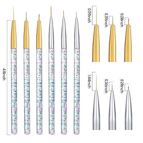 Miniatura 3 de Juego de 12 pinceles delineadores de ojos, delineador de ojos de gel de maquillaje delgado inclinado, línea de pinceles de delineador de ojos fino,
