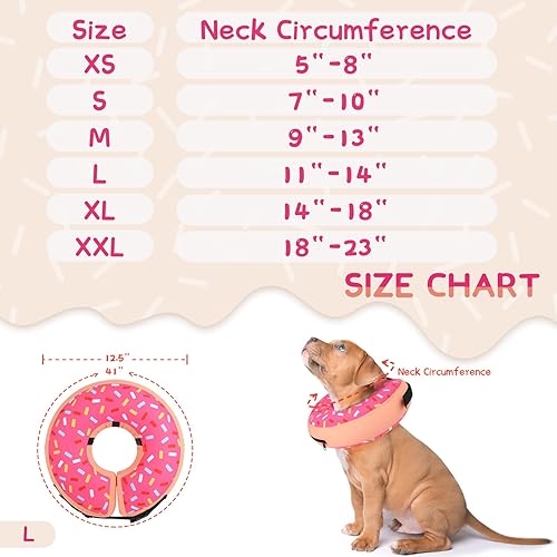 Miniatura 6 de Supet Inflatable Dog Cone Collar Alternative After Surgery, Doggie Neck Donut Collar Recovery ECollar, Soft Dog Cone for Small Medium Large Dogs