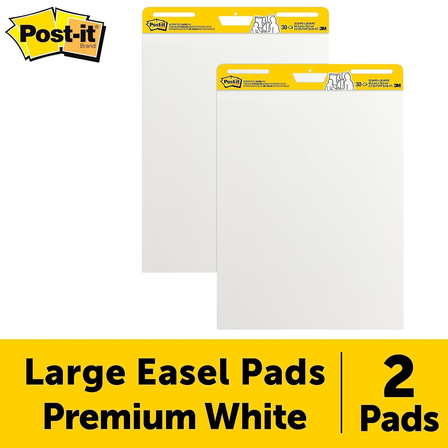 hand2mind Express Your Feelings Sensory Bottles, Play Therapy Toys & Post-it Super Sticky Easel Pad, 25 in x 30 in, White, 30 Sheets/Pad, 2 Pad/Pack, Large White Premium Self Stick Flip Chart Paper