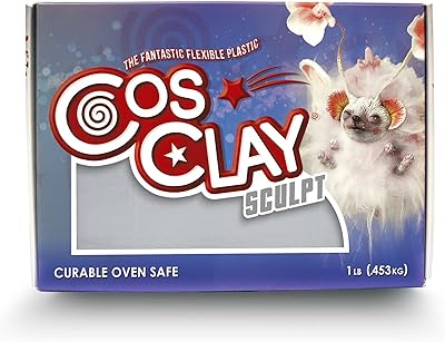 Cosclay Sculpt - Medium Firm Gray - Flexible Polymer Clay (6lb) Gray Green