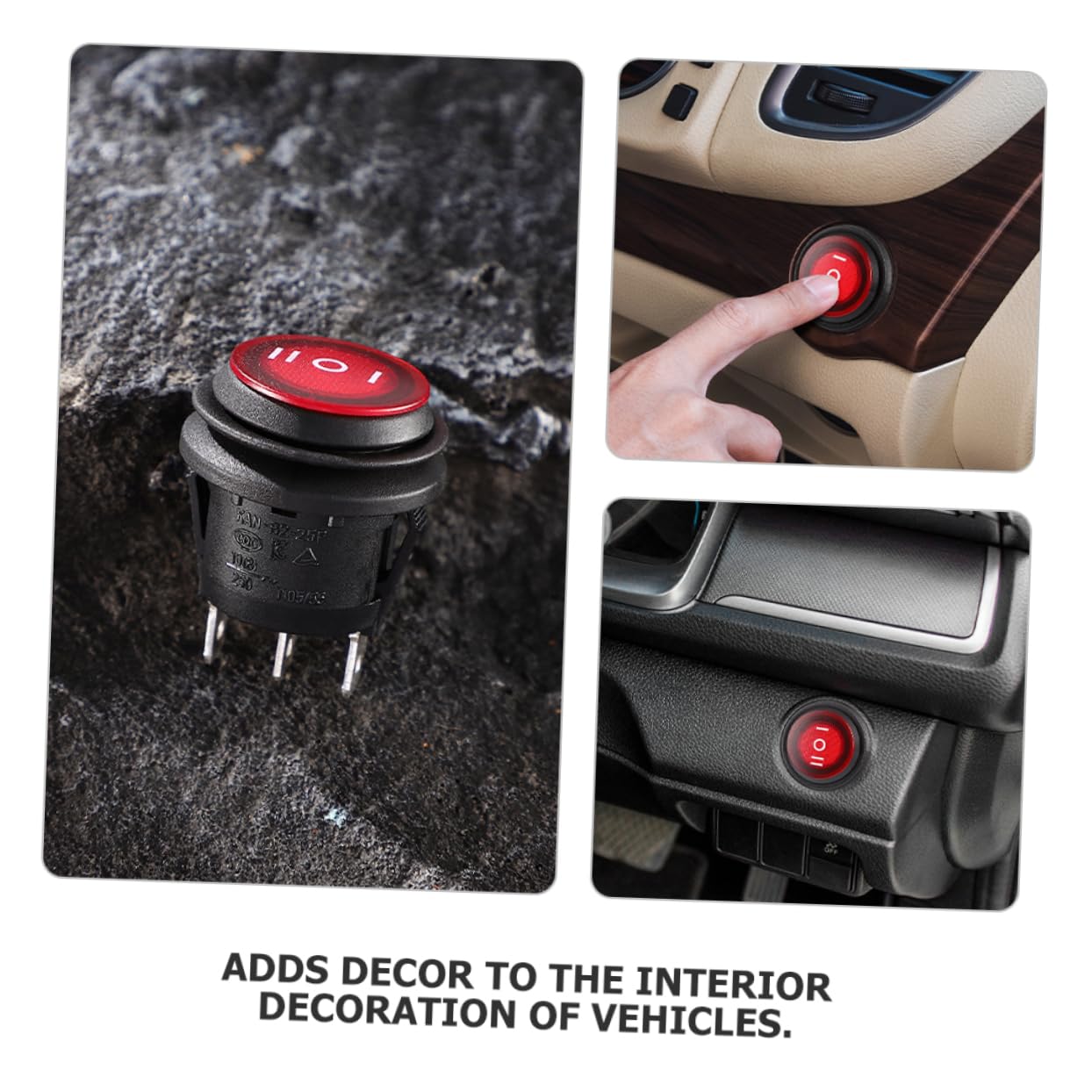 Cabilock 5pcs Round Rocker Multifunctional Toggle for Cars and Boats Easy Installation and Design for Outdoor Use