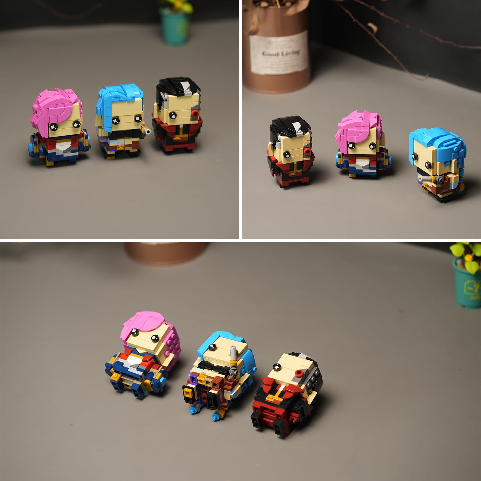 Cyberpunk anime figurka zestaw do budowania kompatybilny z Lego dla dorosłych | Sci-Fi Fighter Buildable Character, dekoracja biurka do gier i prezenty kolekcjonerskie