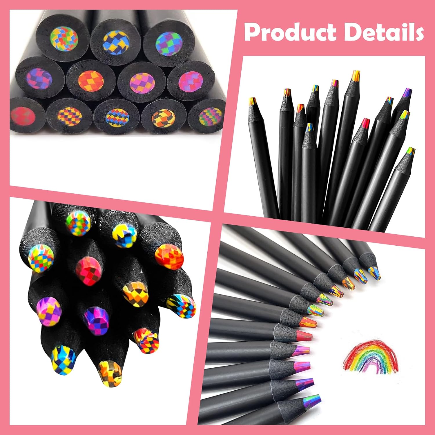 12 Rainbow Colored Pencils, Multicolored Cool Stuff Fun for Coloring, Drawing,Multicolored Colored Pencils, Adults & Artists image 3