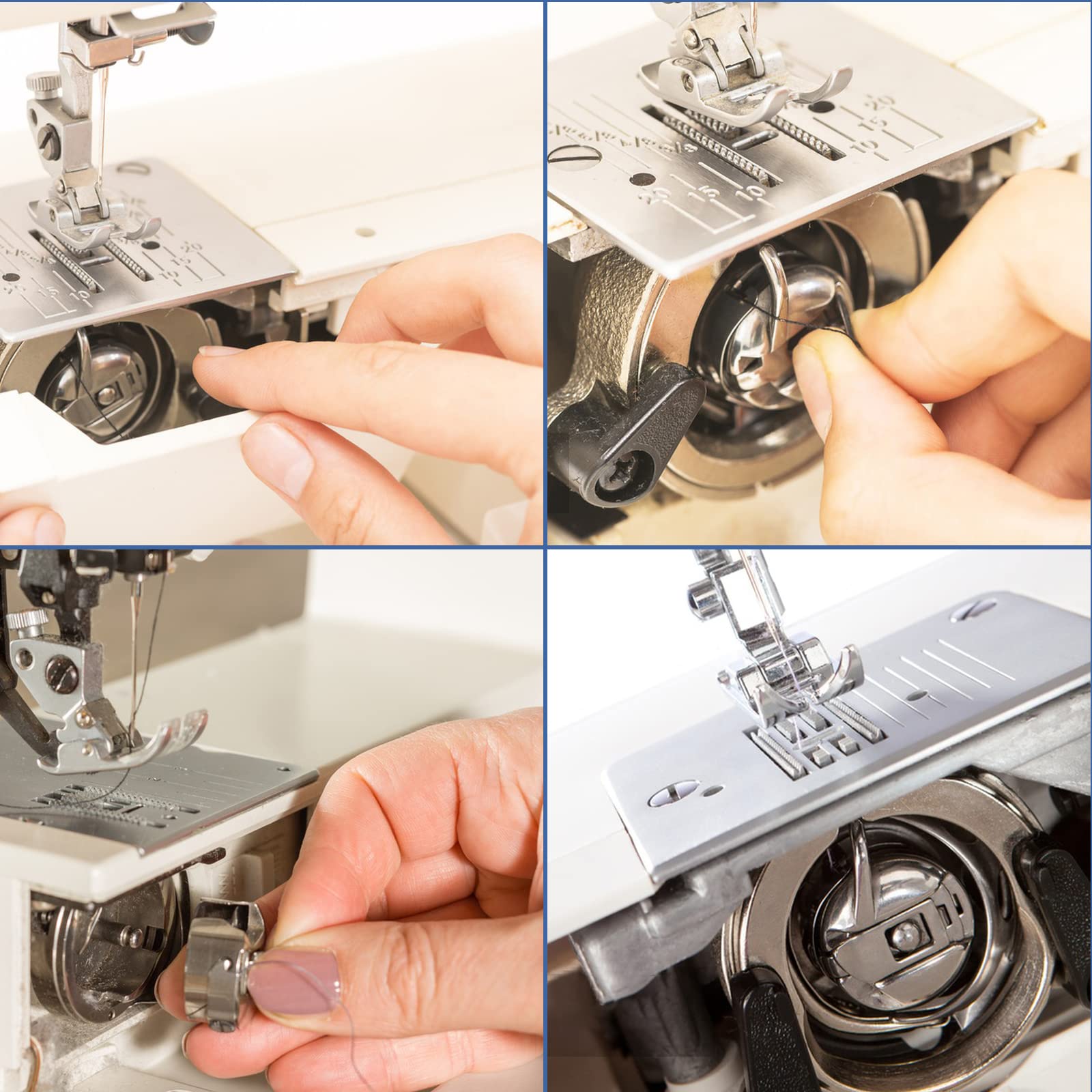 Bobine Per Macchina Da Cucire + Portabobine - 9 Pezzi, Acciaio Inox - Foto 2