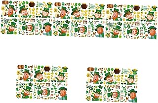 BESPORTBLE 30 Folhas Adesivos Patrick Decalques De Janela Trevo Adesivos De Parede Sorte Adesivos De Parede Leprechaun Adesivos De Parede Adesivos Decorativos De Parede Truque De Decalque De