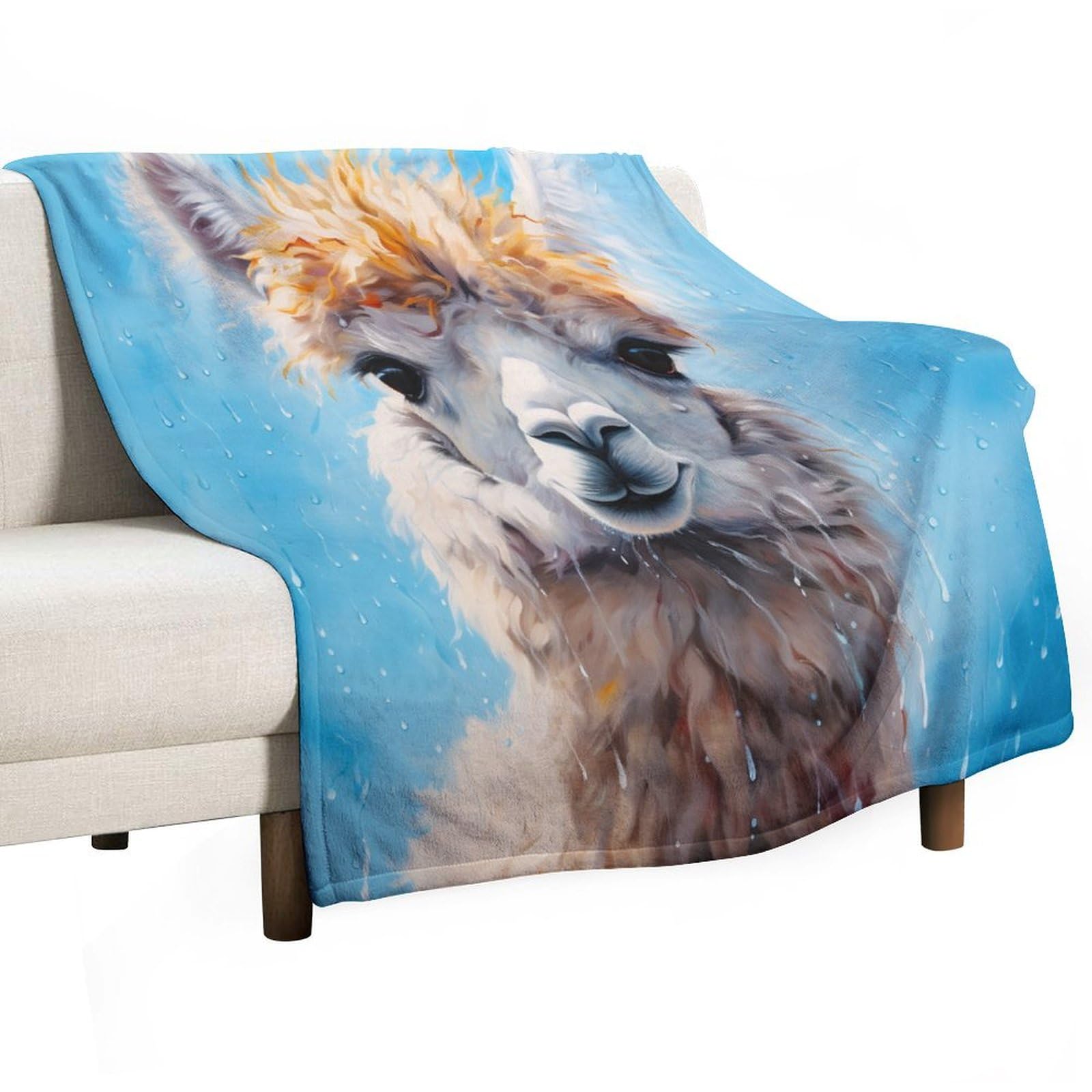 Plaid alpaga enfant en microfibre douce pour soirées cinéma et voyage en voiture