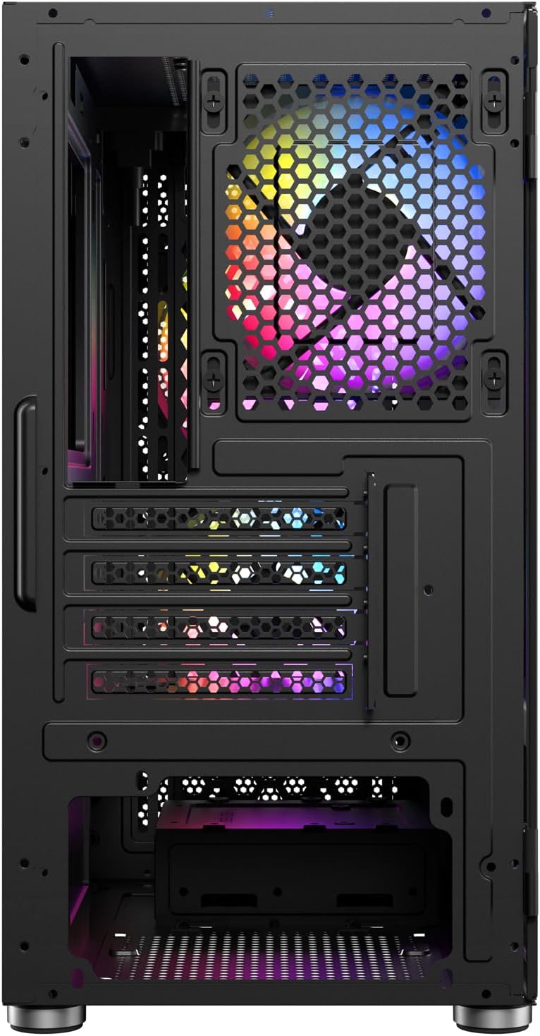 ANTEC NX200M RGB, Large Mesh Front Panel, USB3.0 Ready, 3 x 120mm RGB Fixed Mode Fans Included, TG Swing Side Panel, Up to 5 Fans Simultaneously, 240mm Radiator Support, Mini-Tower M-ATX Gaming Case