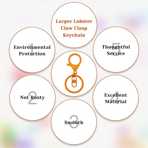 Miniatura 3 de 30 llaveros con cierre de langosta para fabricación de joyas, broches de metal giratorios con cierres giratorios, clips de gancho, anillo de llavero