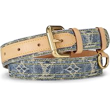 Pre-loved Blue Monogram Denim Belt 80, Blue