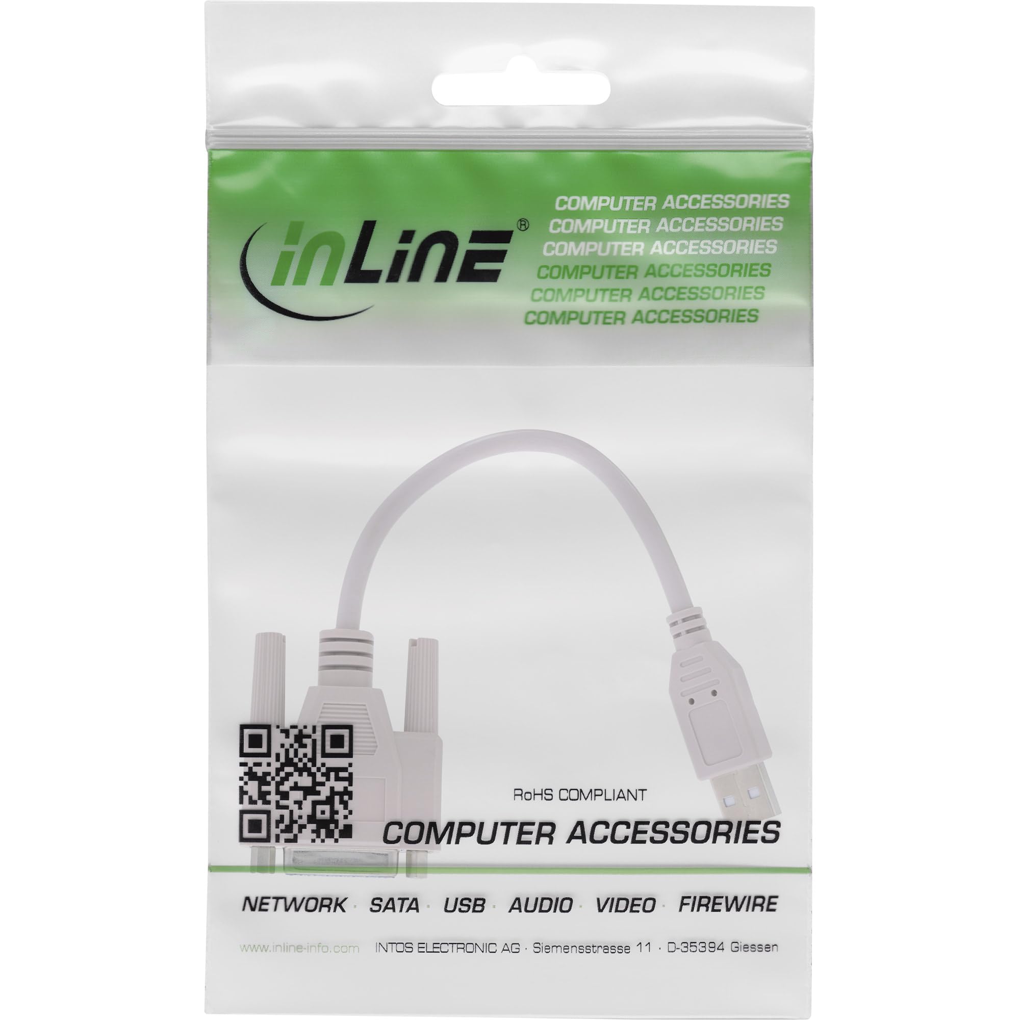 InLine 33101 Cavo Adattatore, Bianco