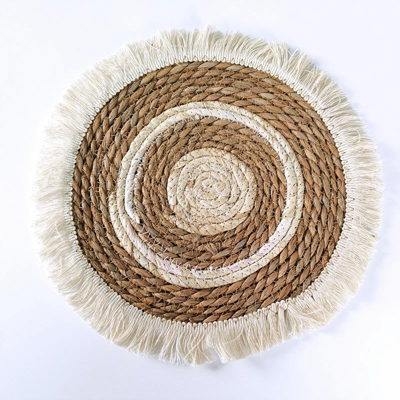Napperons ronds boho en jacinthe d'eau pour sublimer vos dîners d'été en terrasse - 5