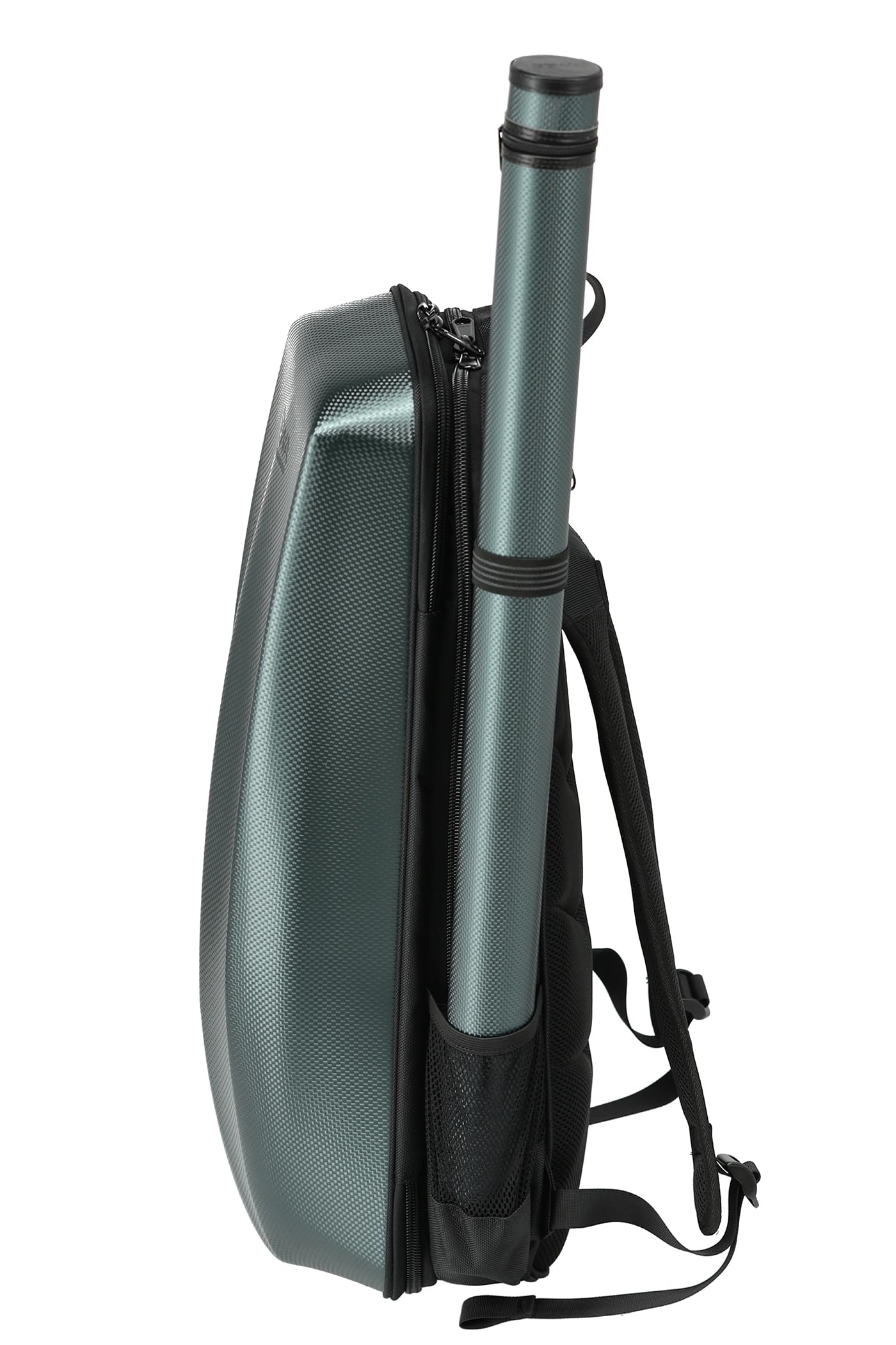 GEWA Space Bag Grün mit Bogenetui - Violinkoffer/Rucksack für 4/4-3/4 Violinen - Polycarbonat Außendeckel - Ergonomische Rückseite - Zubehörfächer