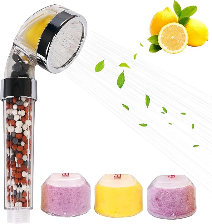 Vicloon Vitamin C Shower Head, Filtered Shower Head with 4 Vitamin