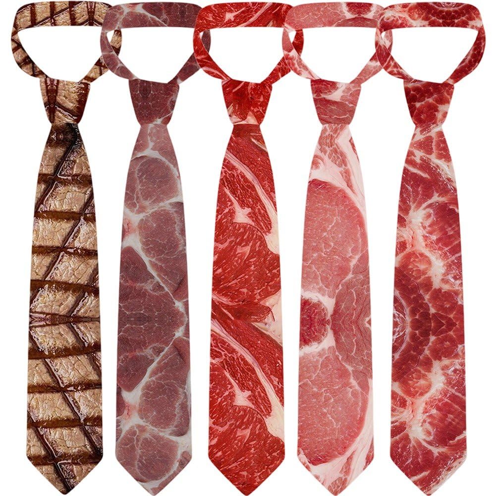 Corbata divertida de comida picante contra trajes sosos