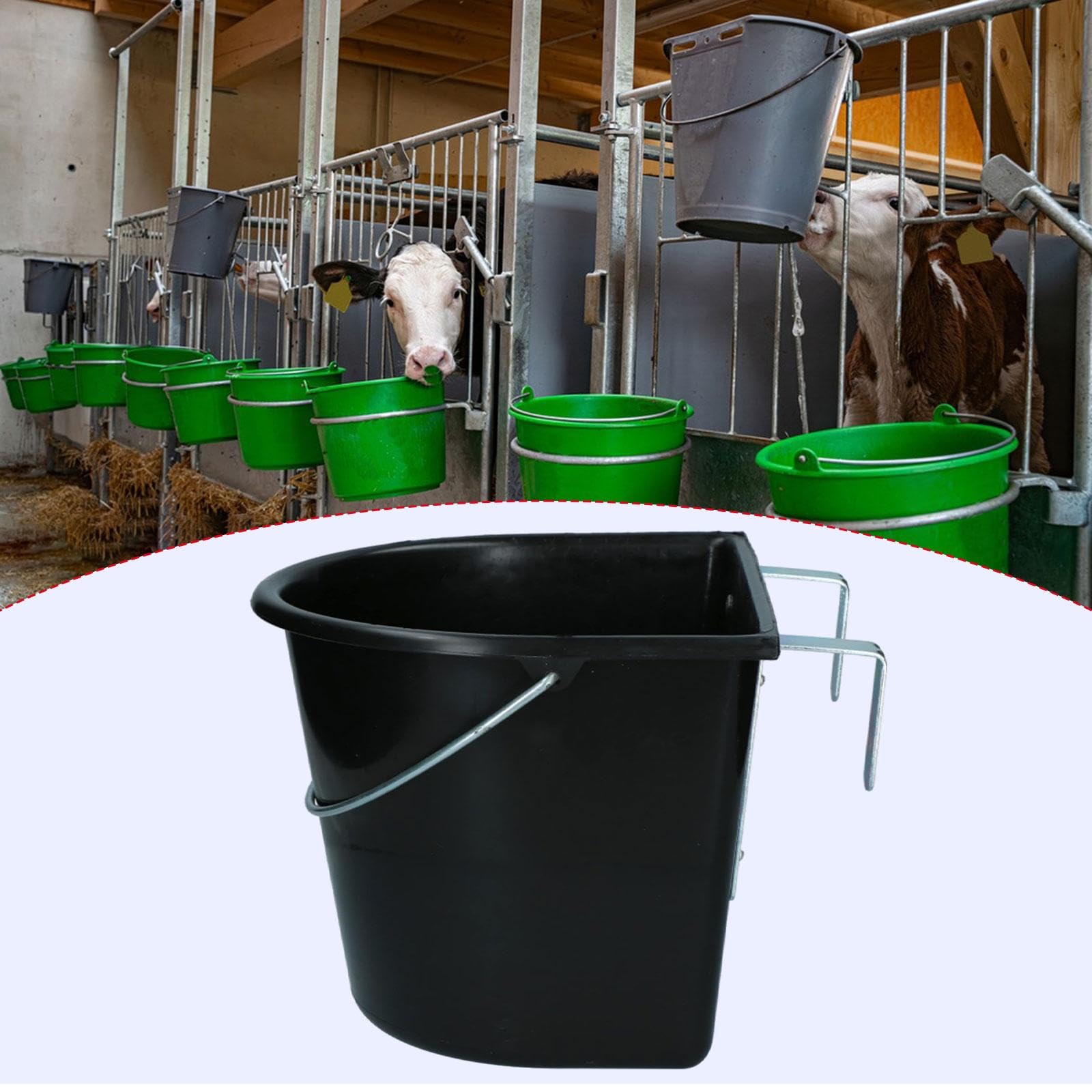 Comedero para Caballos, Grande, Fácil de Limpiar, Práctico para Comer, Cubo de Comida para Caballos, para Ganado Vacuno, Cabras Y V