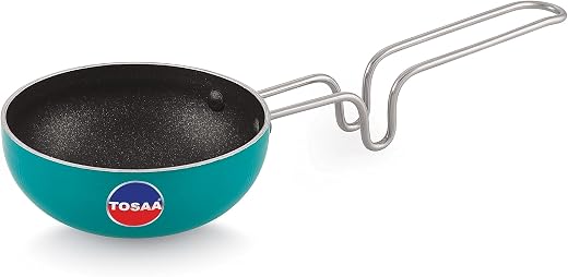TOSAA Non Stick Tadka Pan, 11cm, | Vaghar Pan | Chounk Pan | Baghar Pan for Frying Dal/Spices | Flame Safe | Gas Stove Saf