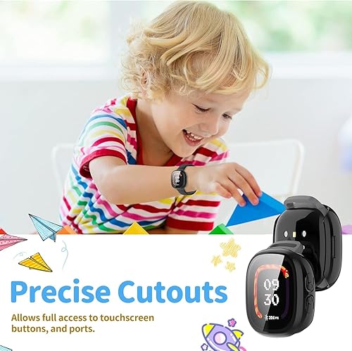 Vista 5 de Funda protectora de pantalla compatible con Fitbit Ace LTE, TPU suave de alta calidad, cubierta protectora delgada [a prueba de arañazos] para 6