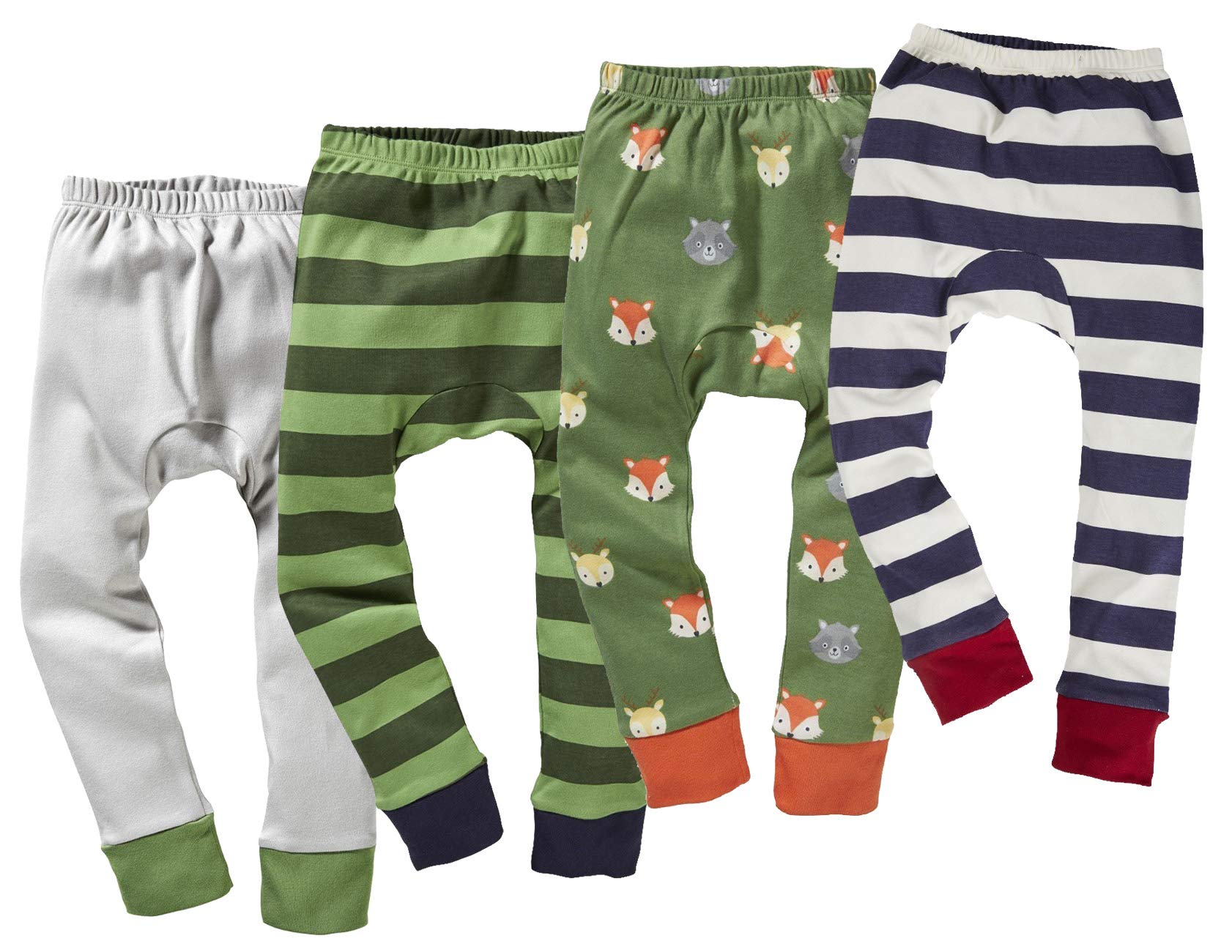 Bio Kinder Unterhose lang 100% Bio-Baumwolle (kbA) GOTS zertifiziert, Jungen 4er-Set, 122/128