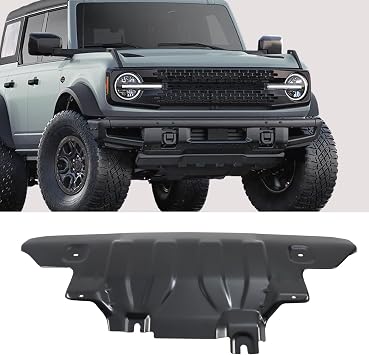 Front Bumper Skid Plate Compatible with 2021 2022 2023 2024 2025 2026 Ford Bronco 2/4 Door Lower Guard Engine Protection Protector Replacement for MB3C-6B629-CB