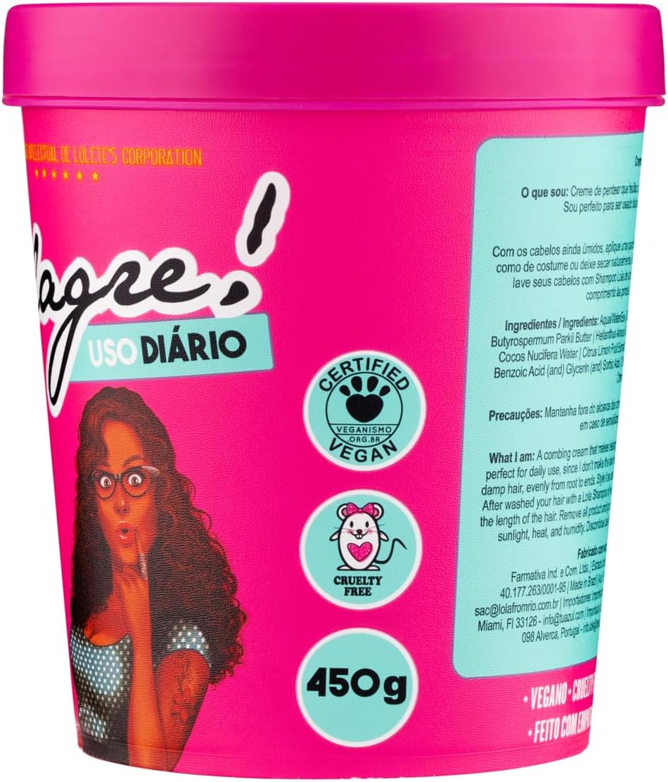 Imagem frontal do pote colorido com fundo branco.