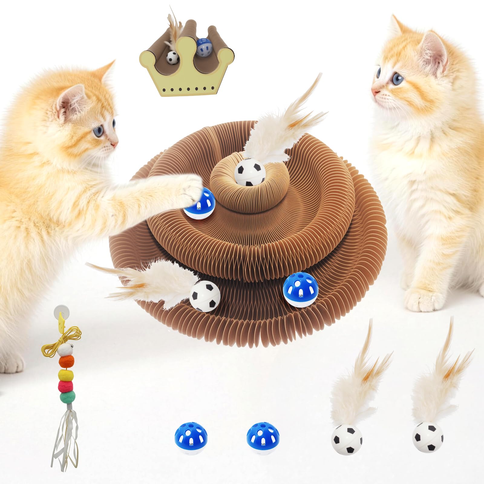 Grattoir pour chat interactif et pliable, jouet de protection meuble