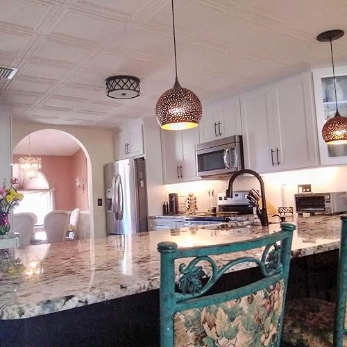 Miniatura 7 de A La Maison Ceilings R24 Line Art - Azulejo de techo de espuma (384 pies cuadradoscaja), paquete de 144, color blanco liso