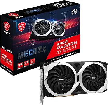 MSI Radeon RX 6750 XT MECH 2X 12G OC Graphics Board VD8093