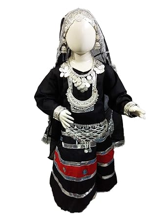 BookMyCostume Banjara Girl with Jewellery Kids & Adults Kalbelia Costume Dance Fancy Dress for Girls 5-6 Years