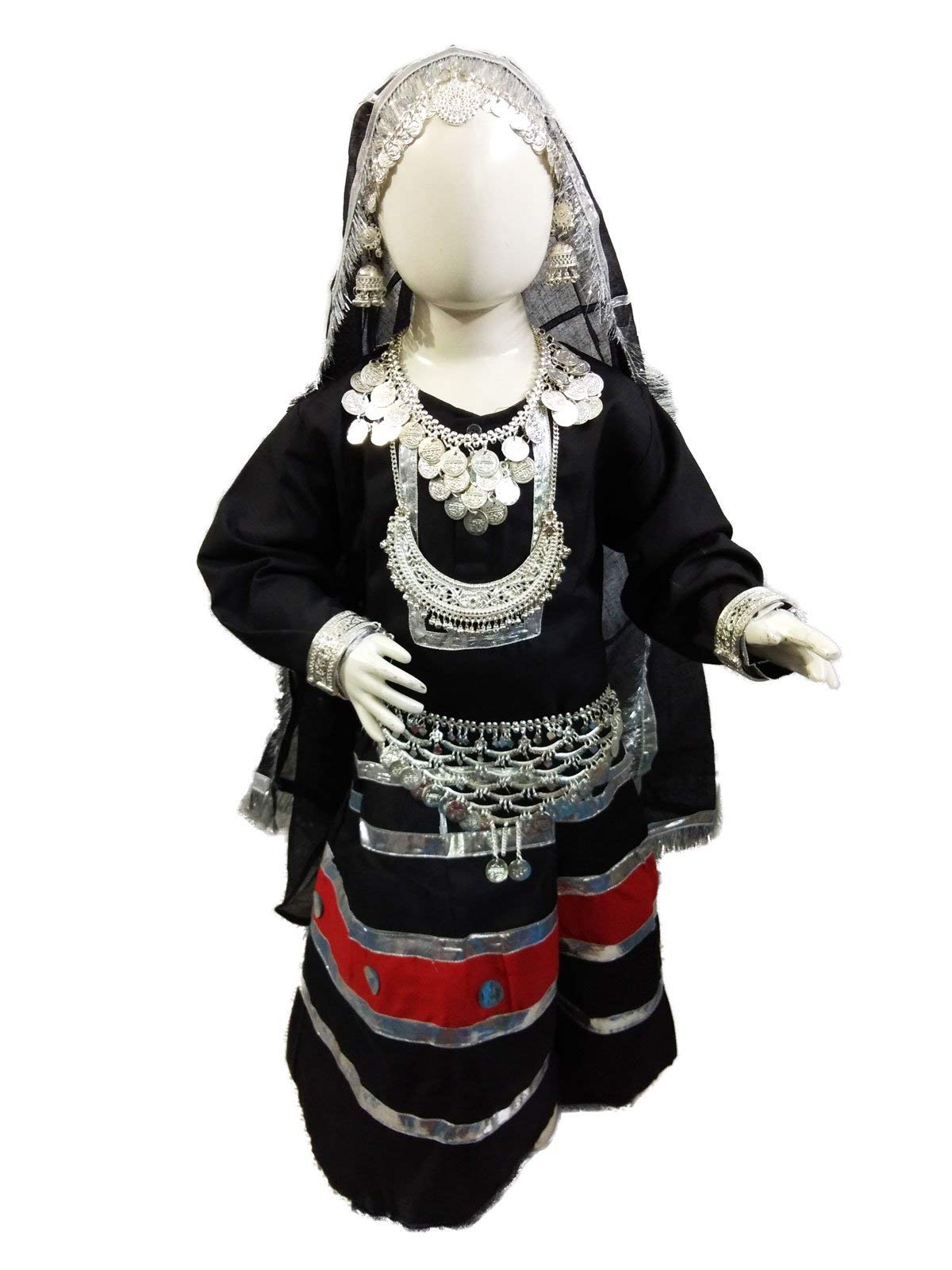 BookMyCostume Banjara Girl with Jewellery Kids & Adults Kalbelia Costume Dance Fancy Dress for Girls 5-6 years