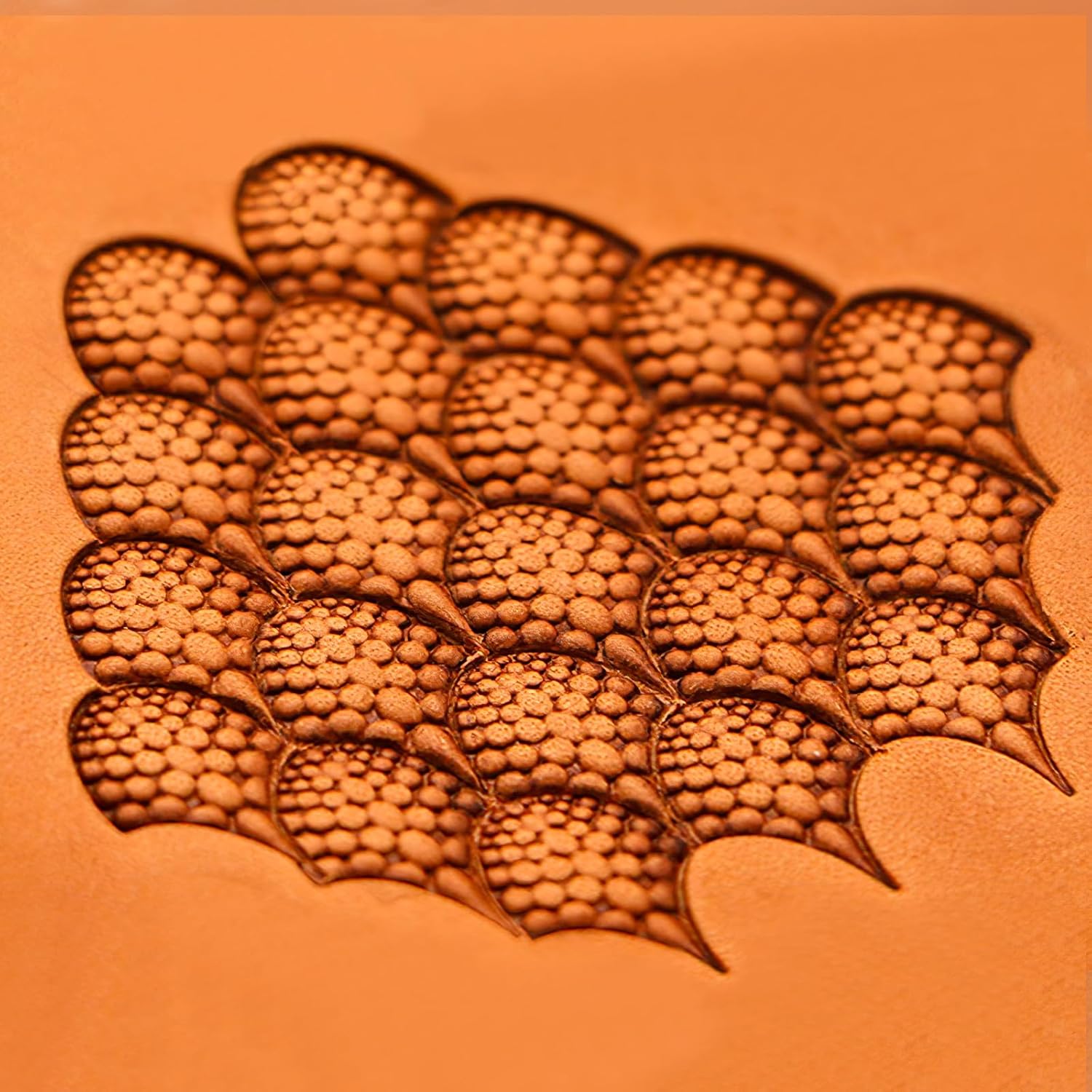Dragon Scale Stamp Leather Stamps Tool Stamping Tool 304 Stainless Steel Professional Carving Tools for DIY LeatherCrafts
