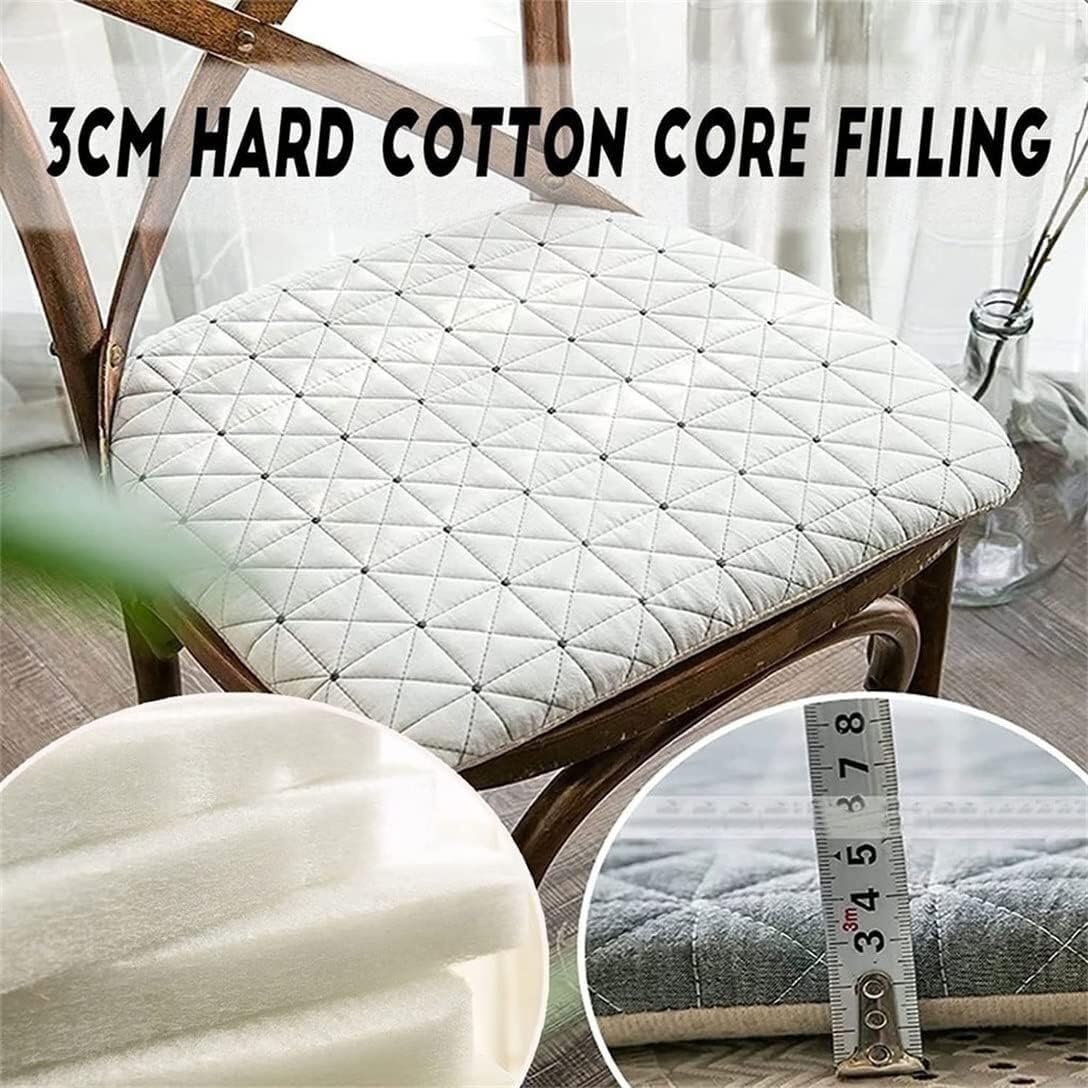 Lot De 6 Coussins De Chaise Déhoussables - 36x38x4cm - Chenille Antidérapante - Multi-usages