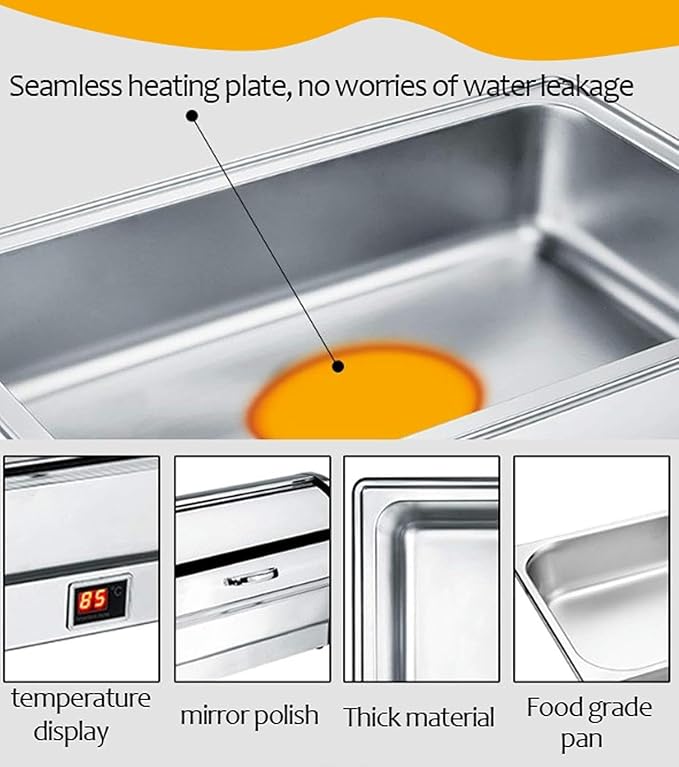 Mantenedor de alimentos eléctrico caliente 9L con bandeja ajustable miniatura 5