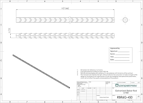 Miniatura 3 de Vodaland - Estacas de refuerzo de hierro para tierra, anclajes de varilla resistentes, 18 pulgadas, barra de refuerzo recta revestida galvanizada