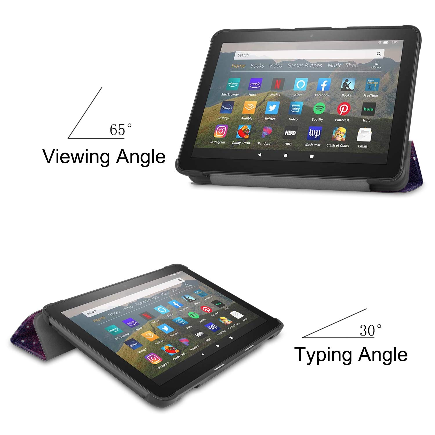 Amazon.co.jp: Shron For Fire HD 8 / HD 8 Plus 2024/2022/2020