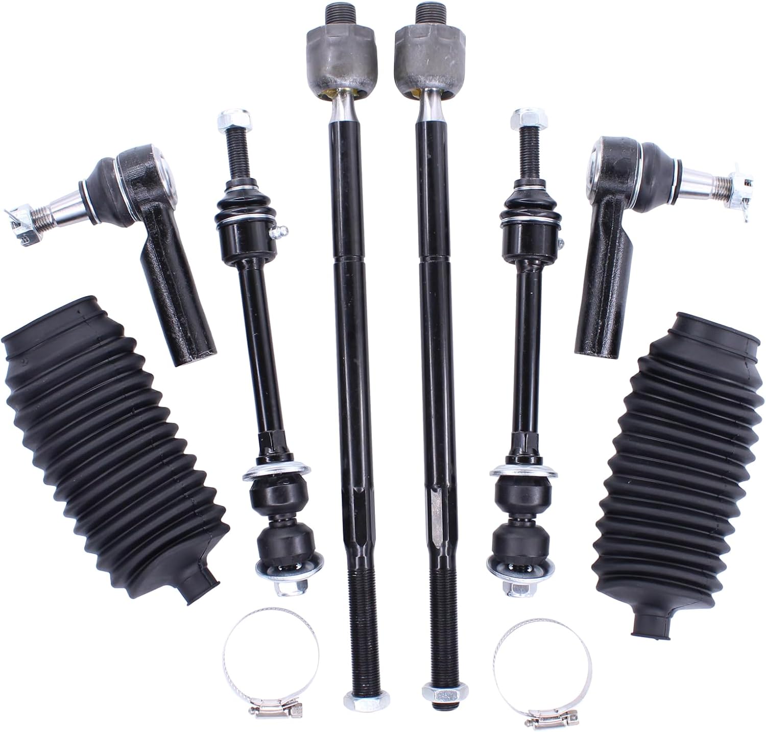 MOTOKU Front Suspension kit for Ram 1500 5-Lug 2013-2018, Ram 1500 Classic 2019-2024 Inner and Outer Tie Rod Ends Sway Bar End Links with Boot