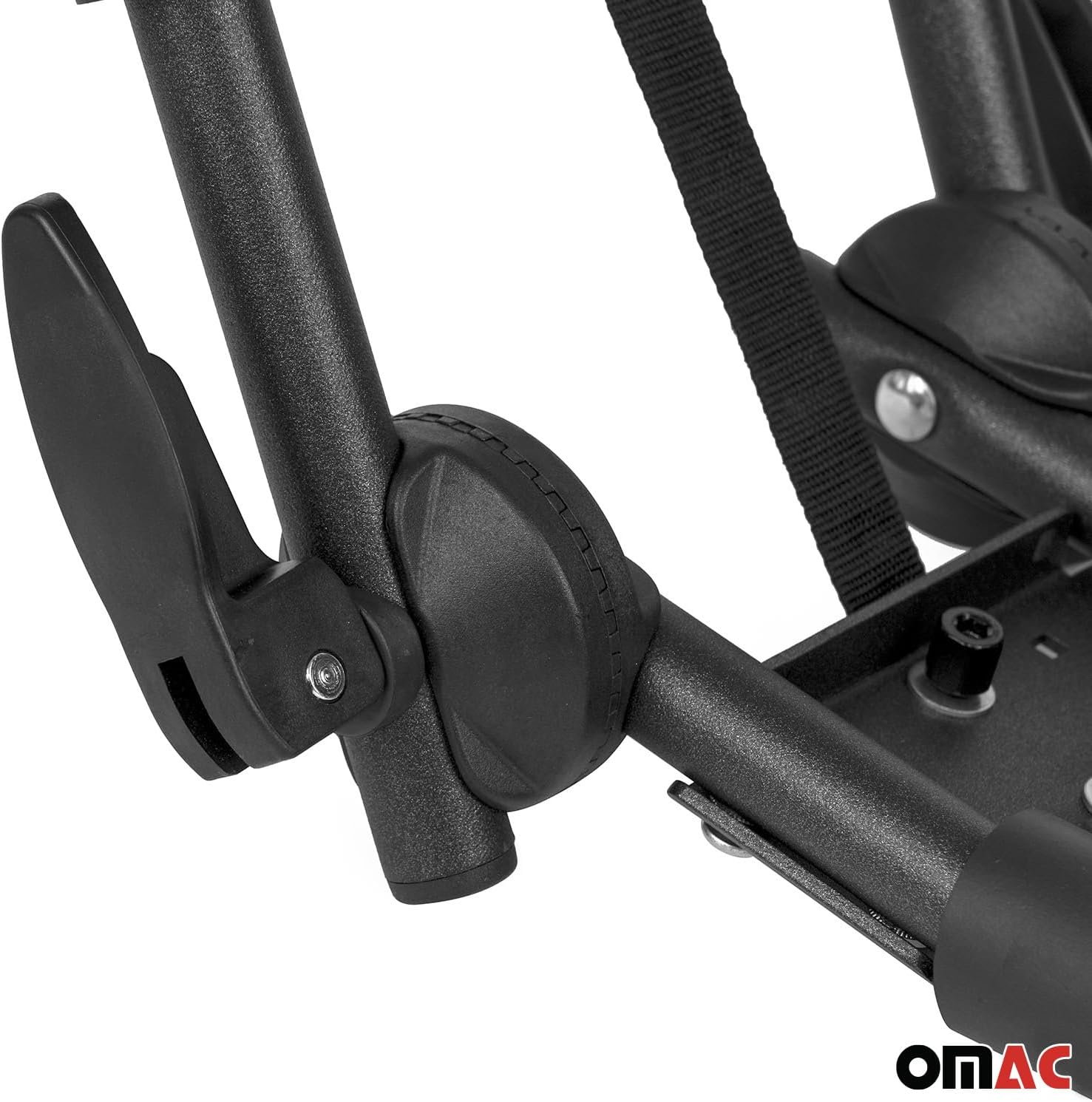 OMAC Canoe, Boat, Surf, Kayak Roof Rack J-Style Bar, Rooftop Mount Carrier, 2 Pieces, fits SUV Car and Truck, Universal Fit, Black