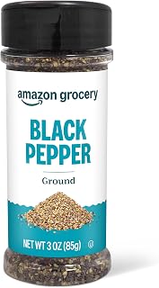 Amazon Grocery Ground Black Pepper 3 oz - Pure, Bold Flavor Spice for Daily Cooking (Formerly Happy Belly)