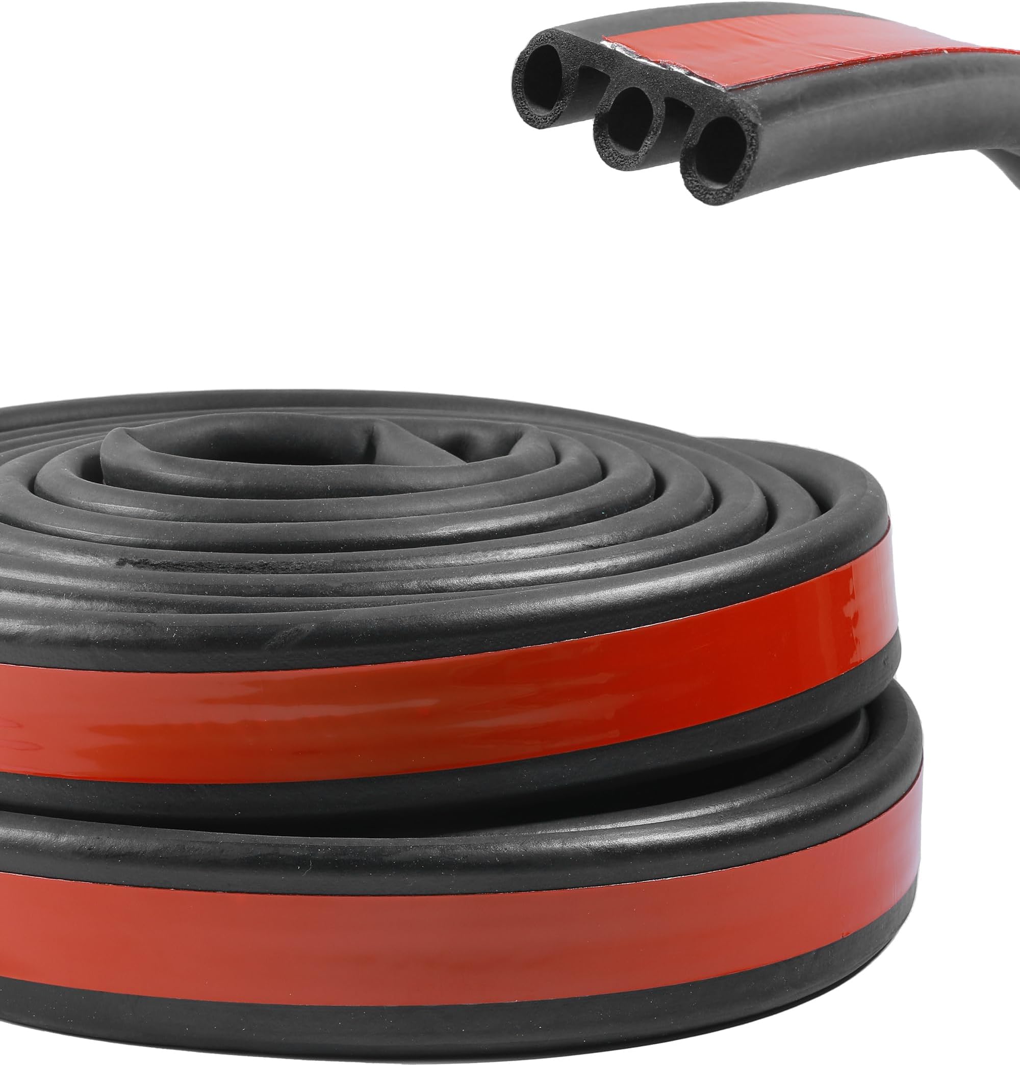 24.6FT Weather Stripping,Car Accessories Tailgate Seal,Rubber Truck Tailgate Seal,Self-Adhesive Car Weather Stripping,Used to Sealing Truck Bed,Fit for Pickups Campers Trucks Tailgates (3 Hole)